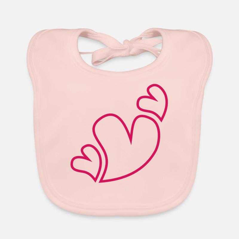 Three Red Hearts Organic Baby Bibs