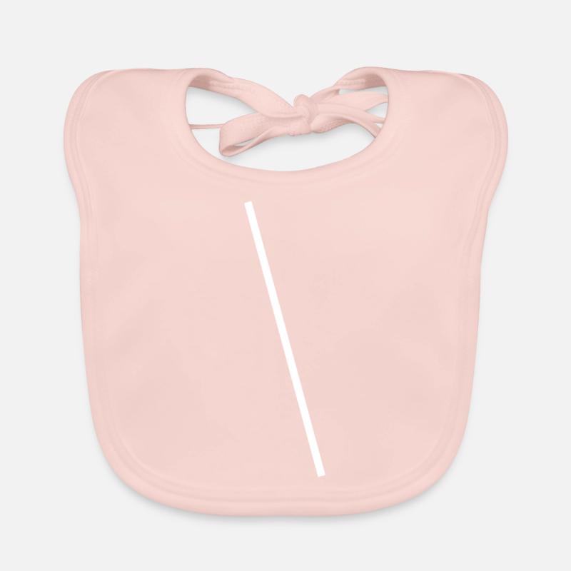 Barre oblique blanche Conception simple Bavoir bio Bébé
