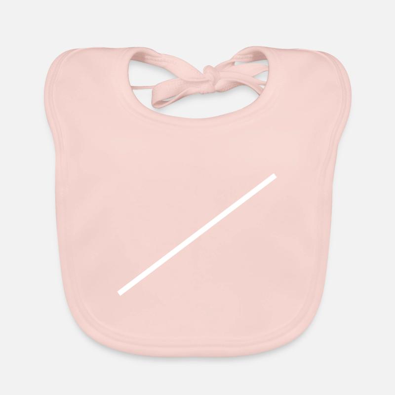 Weisse Linie Diagonal Baby Bio-Lätzchen