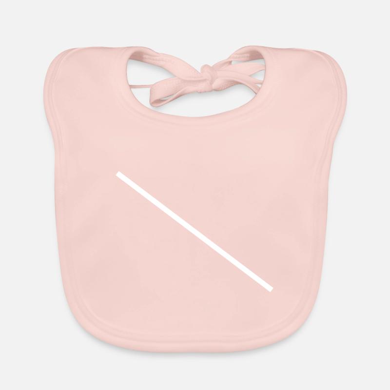 Weisser Diagonaler Balken Baby Bio-Lätzchen