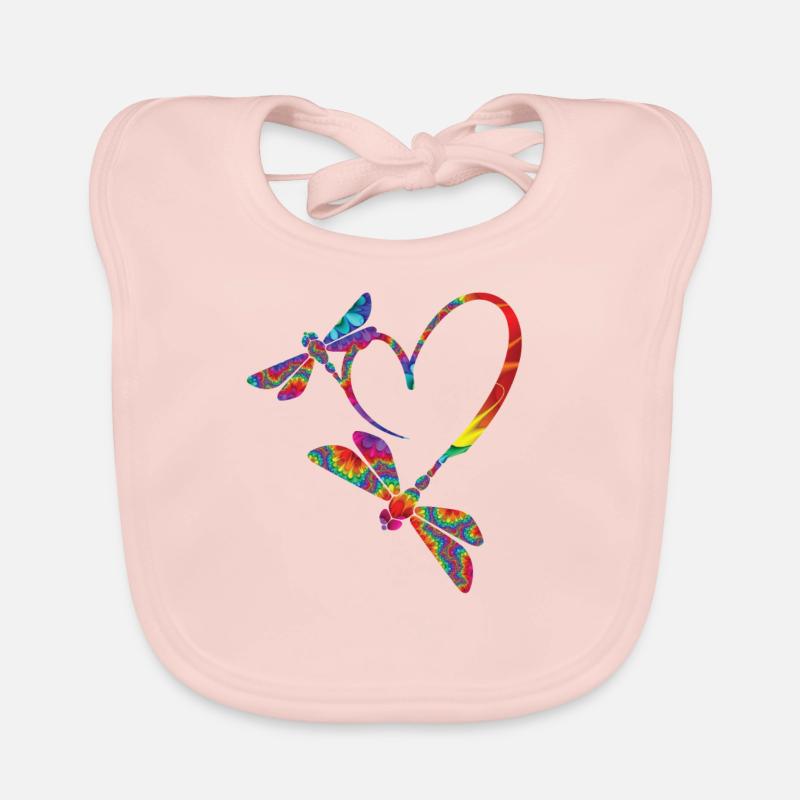 Libelle Herz Baby Bio-Lätzchen