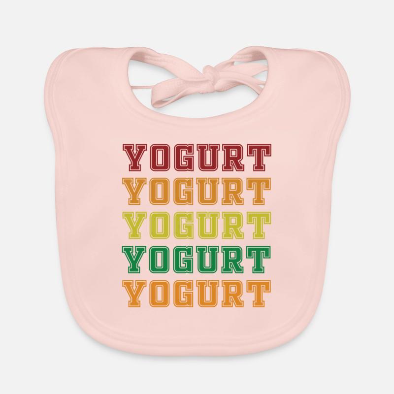 Yaourt - Bavoir bio Bébé - rose