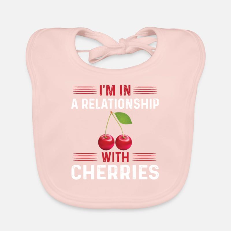 Cherry T-Shirt Organic Baby Bibs