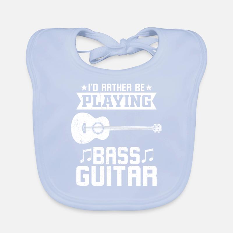 Je préfère jouer de la basse Bavoir bio Bébé