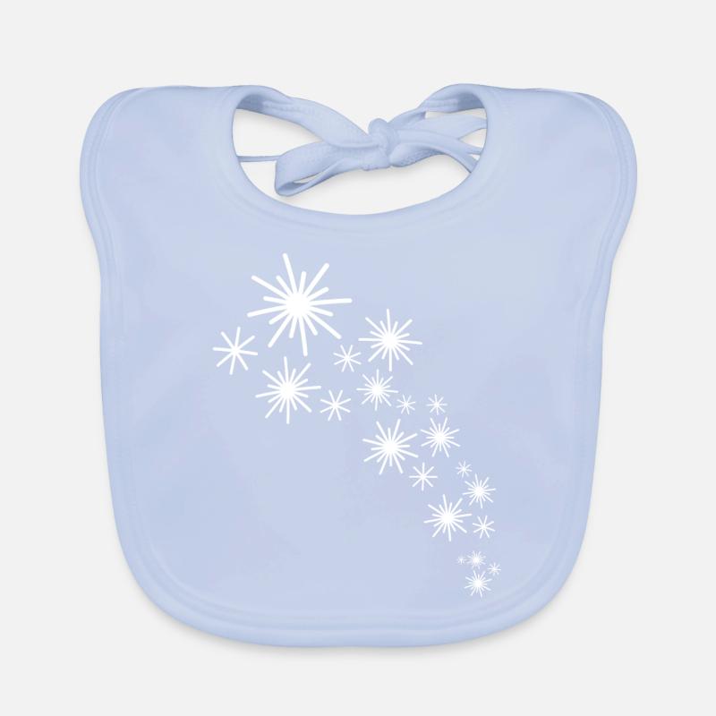 Étoiles blanches Bavoir bio Bébé