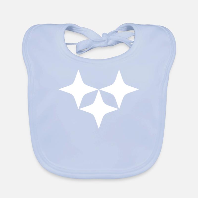 Trois étoiles blanches Bavoir bio Bébé