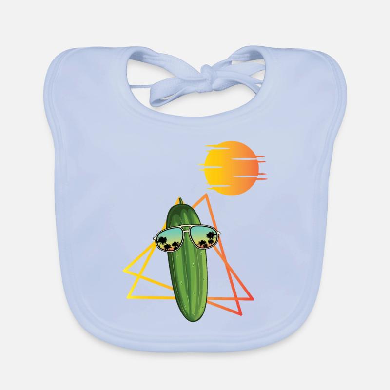 80s cucumber Organic Baby Bibs