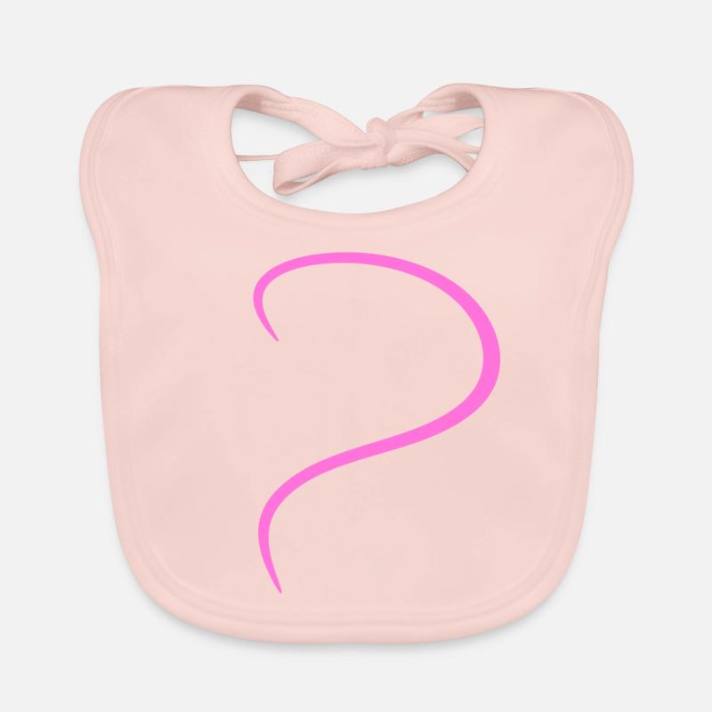 Pinkes Halbes Herz Design Baby Bio-Lätzchen