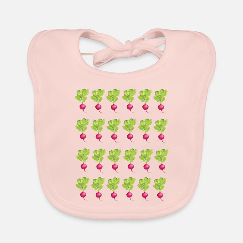 Radis - Bavoir bio Bébé - rose
