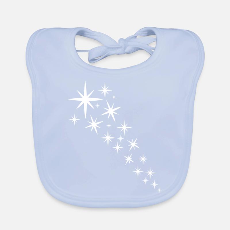 Starfleet White Design Organic Baby Bibs