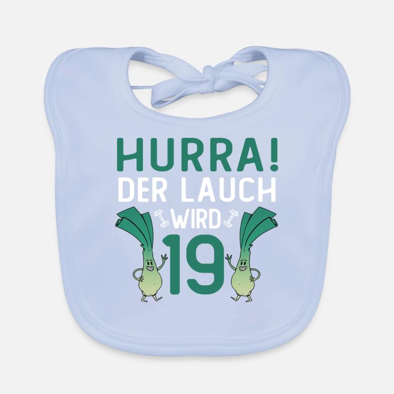 Hurra der Lauch wird 19 Baby Bio-Lätzchen
