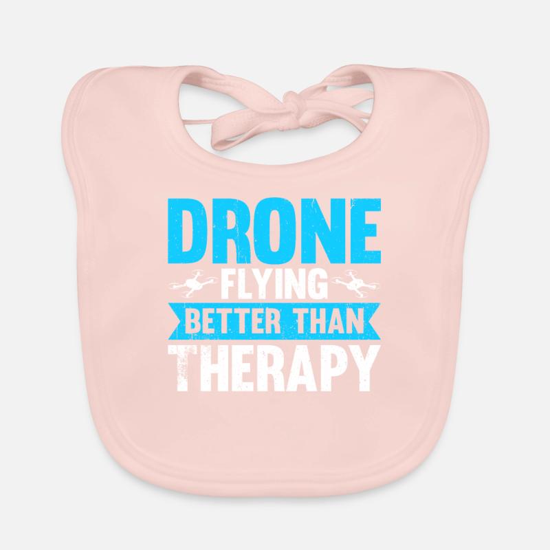 Drone Flying Better Than Therapy Organic Baby Bibs