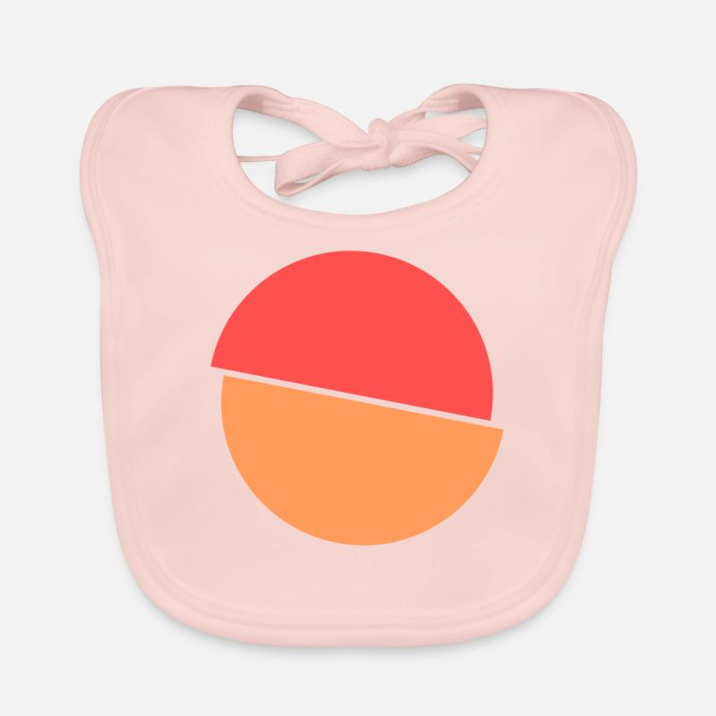 Design Split Squiggle rouge et orange Bavoir bio Bébé
