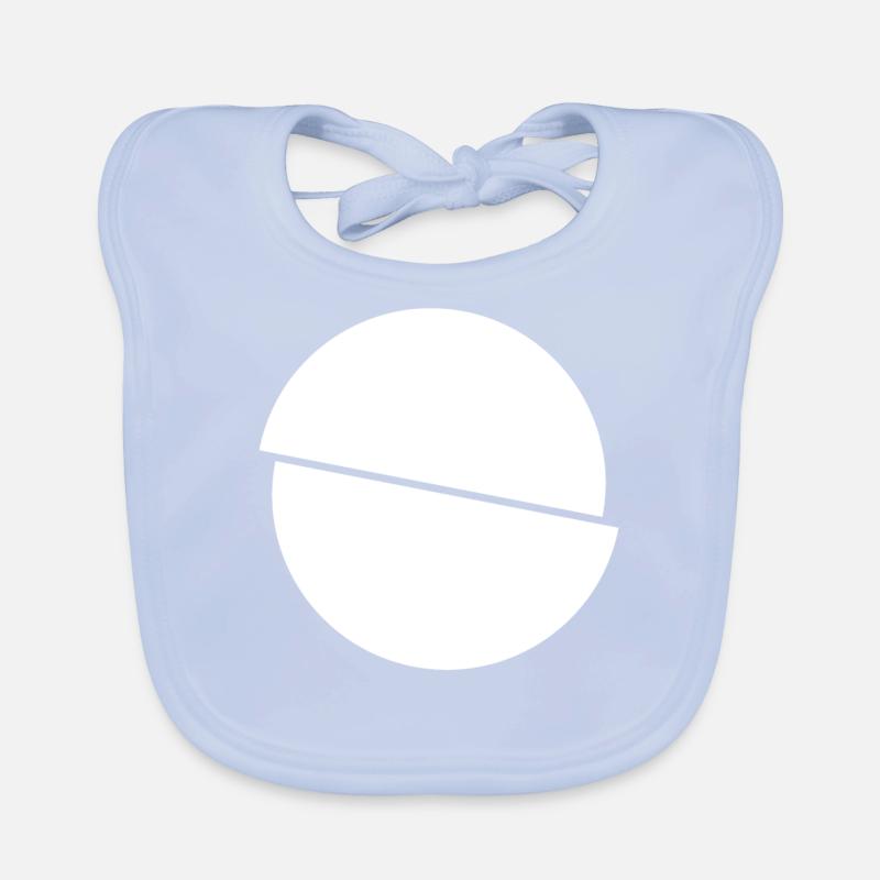 Half Circles White Design Organic Baby Bibs