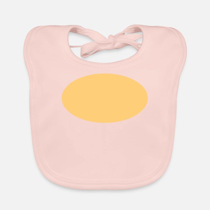 Yellow Oval Conception simple Bavoir bio Bébé