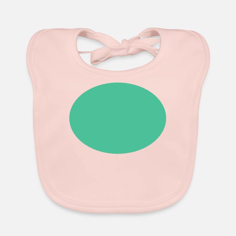 Ovale vert Conception simple Bavoir bio Bébé