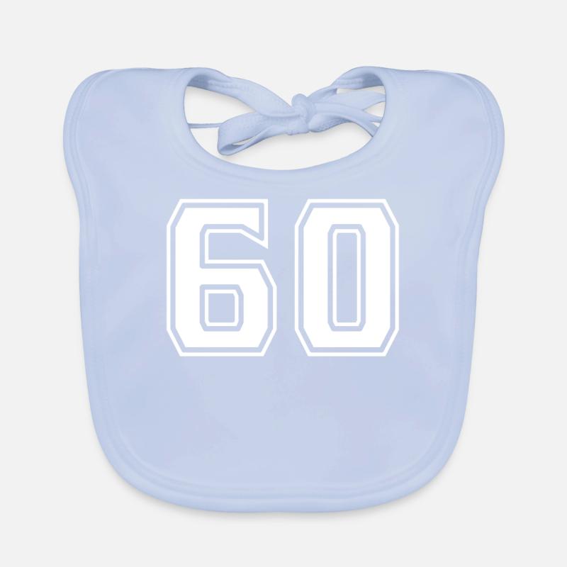 Numéro 60 Blanc Bavoir bio Bébé
