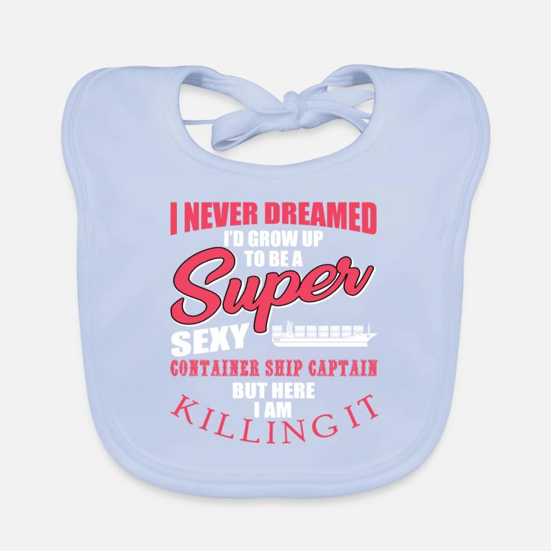 Container ship Captain Organic Baby Bibs