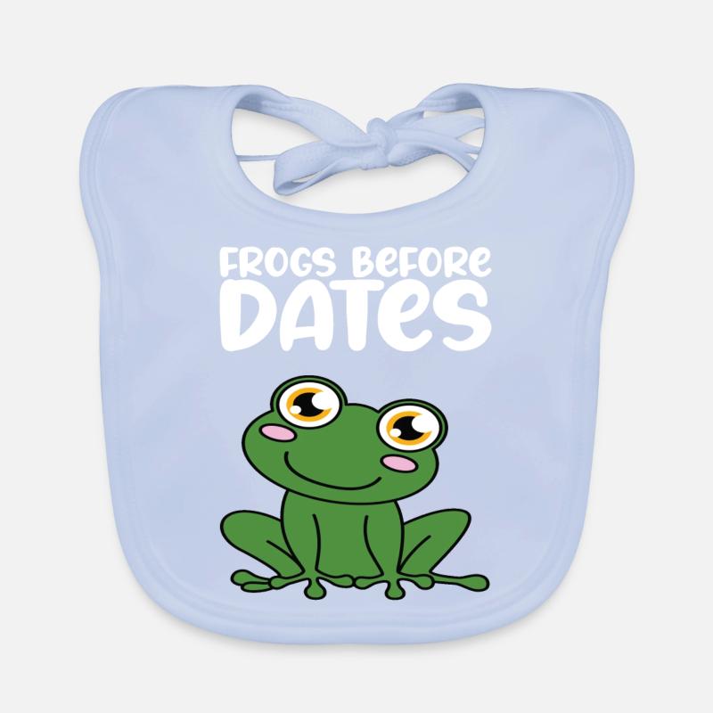 Frogs in front of data Organic Baby Bibs