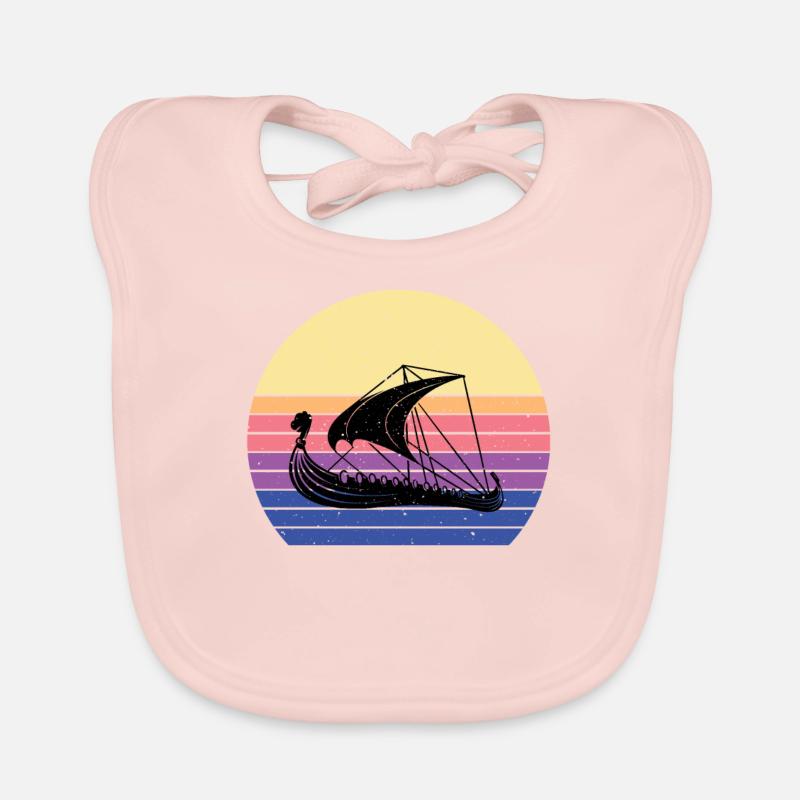Viking Ship Organic Baby Bibs