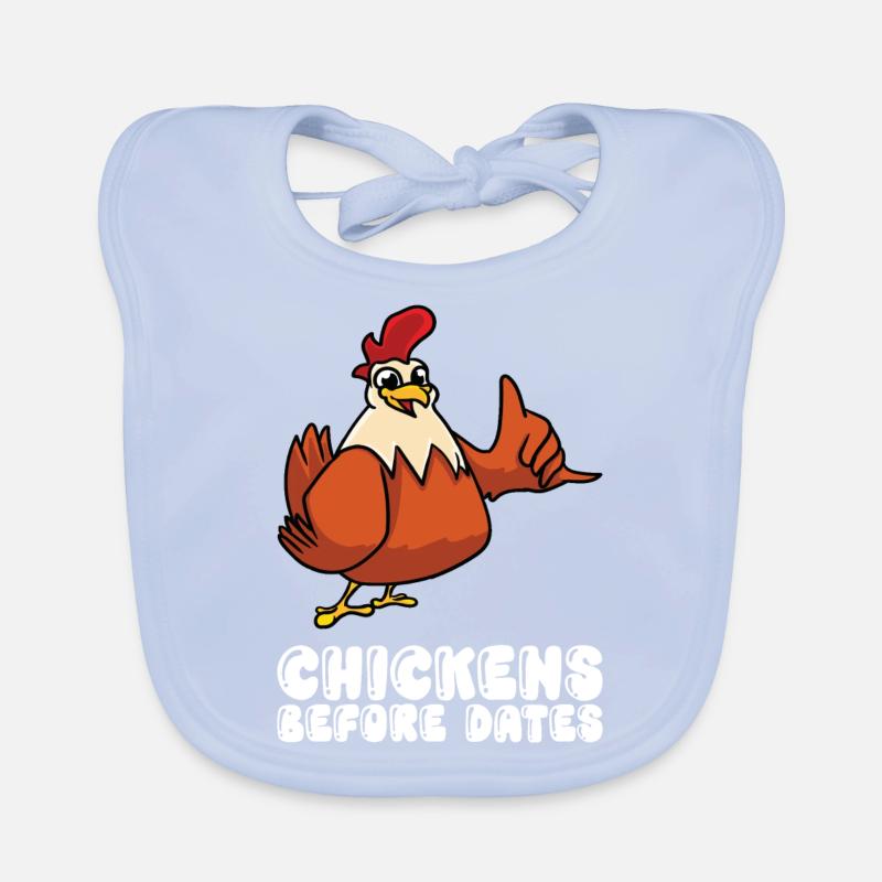 Chickens Before Dates Organic Baby Bibs