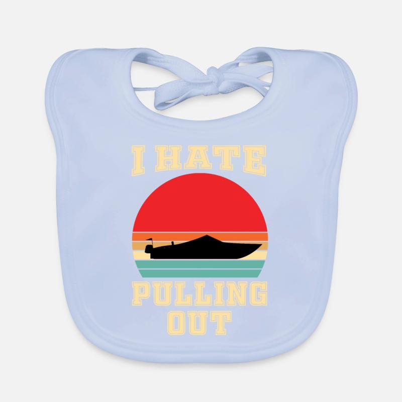 I Hate To Pull Out My Motorboat Organic Baby Bibs