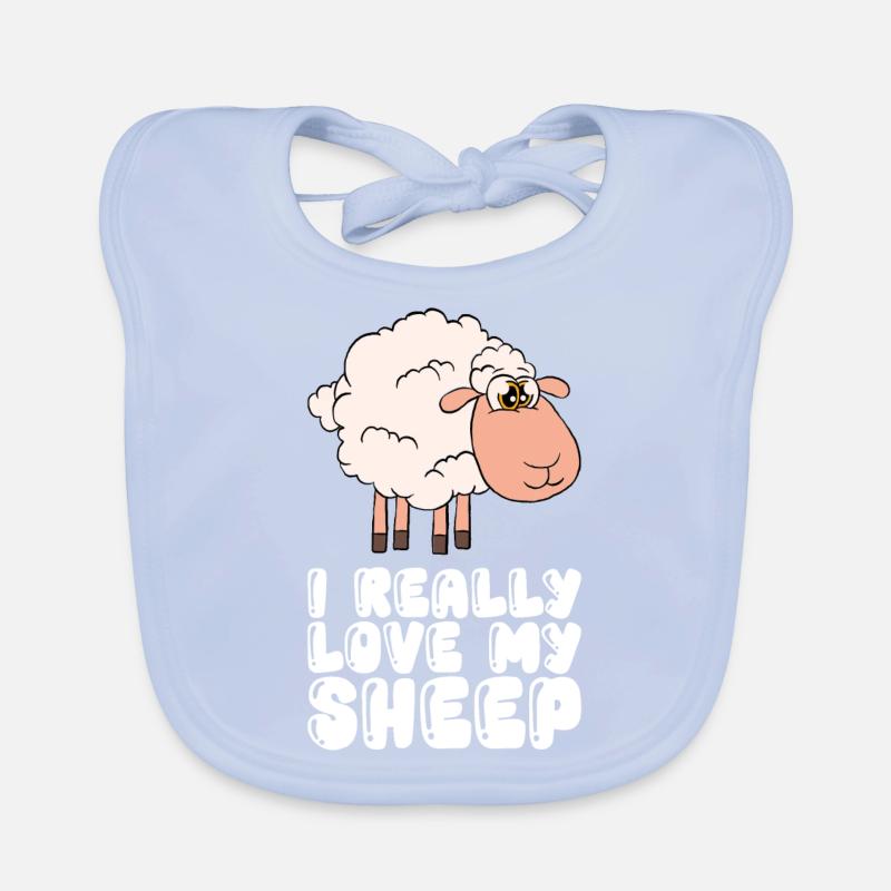 I Really Love My Sheep Organic Baby Bibs