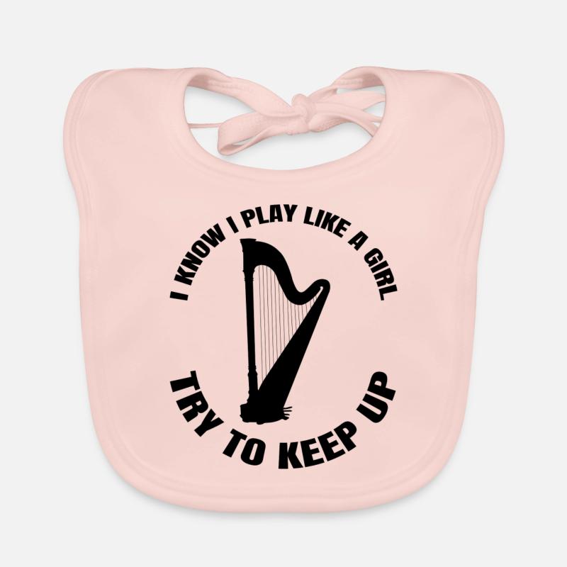 Harp Instrument Mrs. Harp Player Instruments Organic Baby Bibs