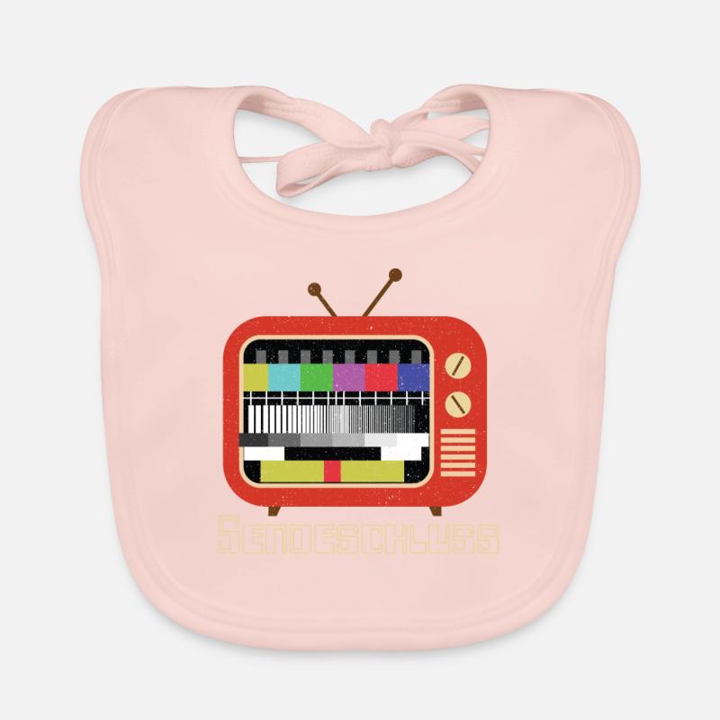Test image retro 80s 90s theme party Organic Baby Bibs