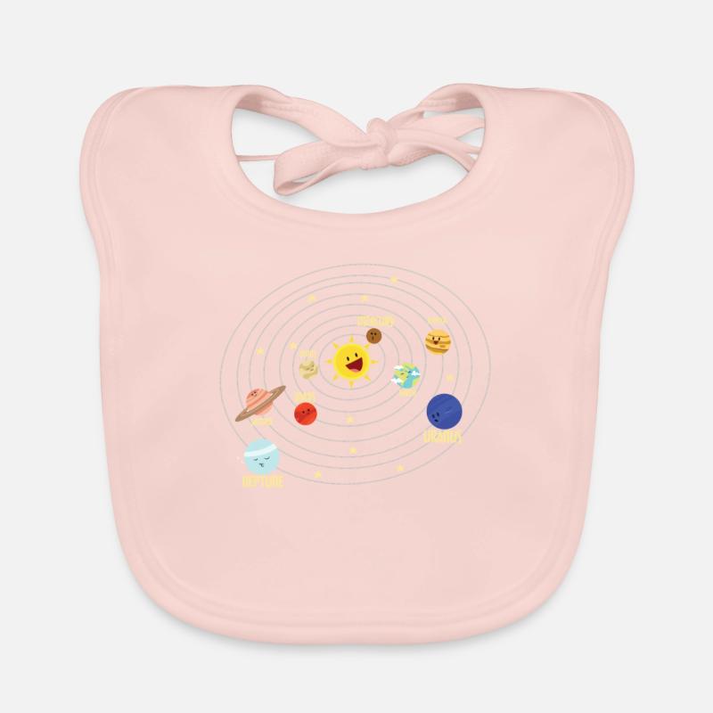 Astronaute Space Planet Système solaire Bavoir bio Bébé