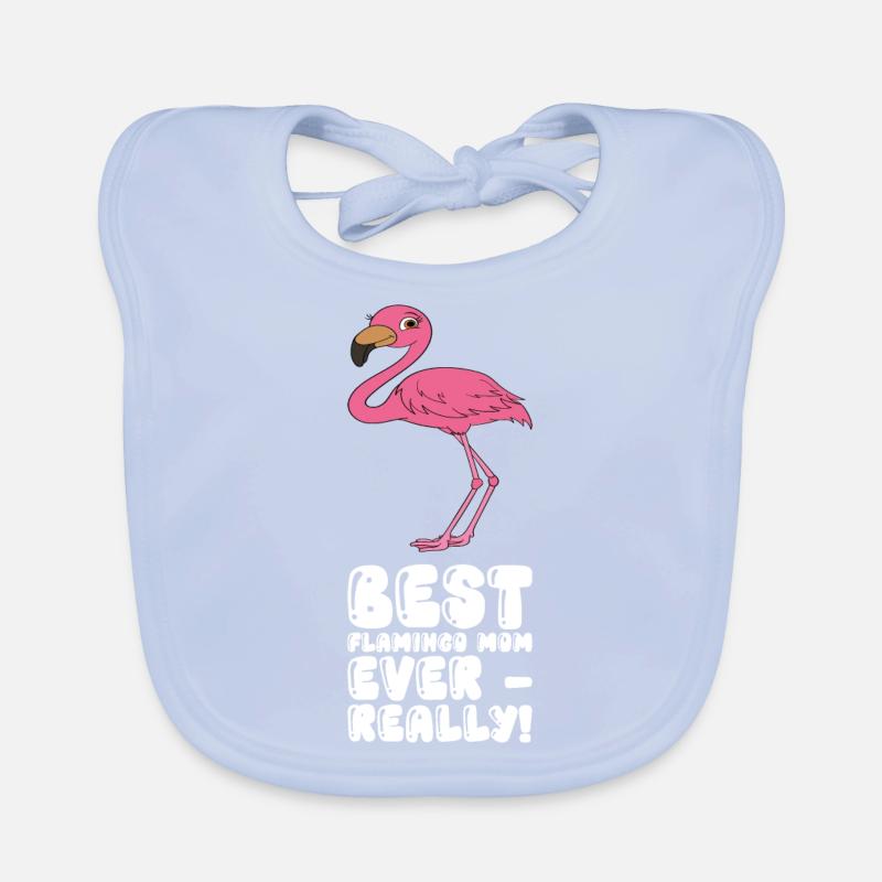 Funny flamingo graphics Organic Baby Bibs
