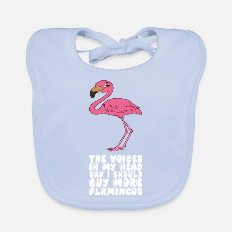 Funny flamingo graphics Organic Baby Bibs