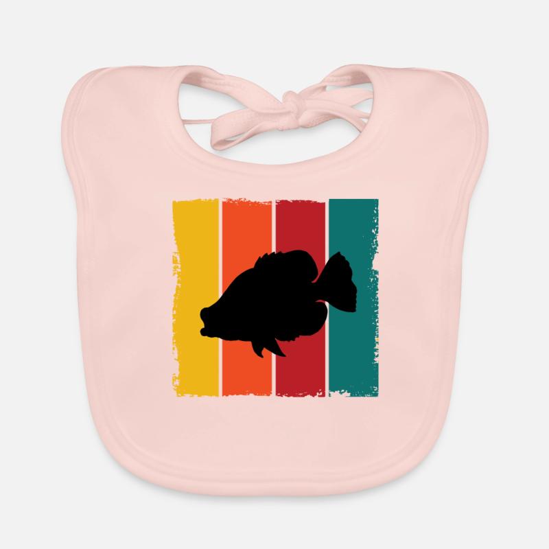Silhouette de poisson crappie Bavoir bio Bébé