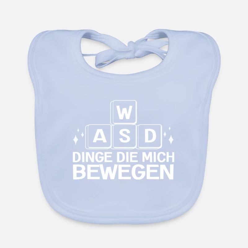 PC Master Race Gaming WASD Keyboard Gaming Slogan Baby Bio-Lätzchen