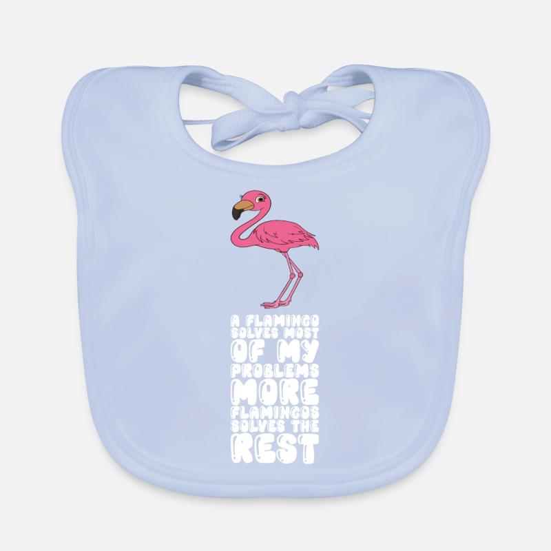 Funny flamingo graphics Organic Baby Bibs