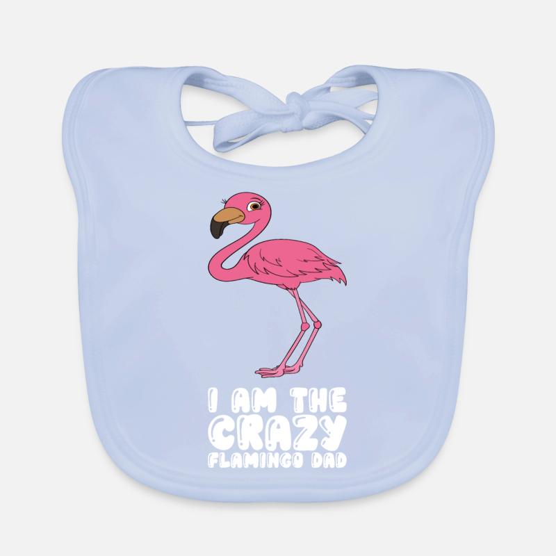 Funny flamingo graphics Organic Baby Bibs