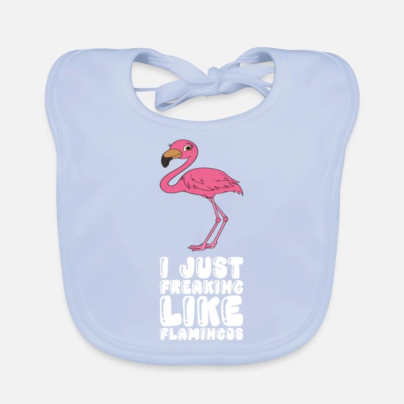 Funny flamingo graphics Organic Baby Bibs