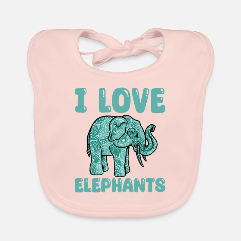 J’adore les éléphants Bavoir bio Bébé