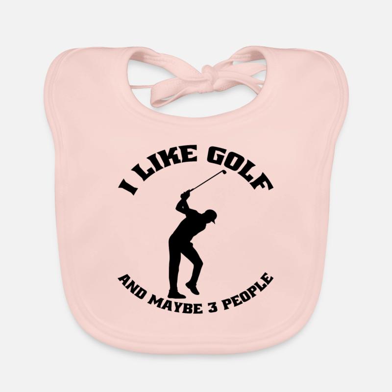 Golf Golfschläger Spruch Golfball Golfspielerin Baby Bio-Lätzchen