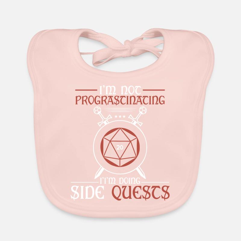 I Don't Hesitate, I Make Side Quests RPG Table Organic Baby Bibs
