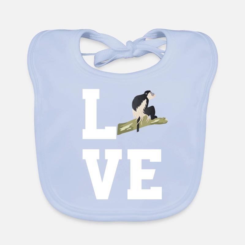 Colobus monkeys Organic Baby Bibs