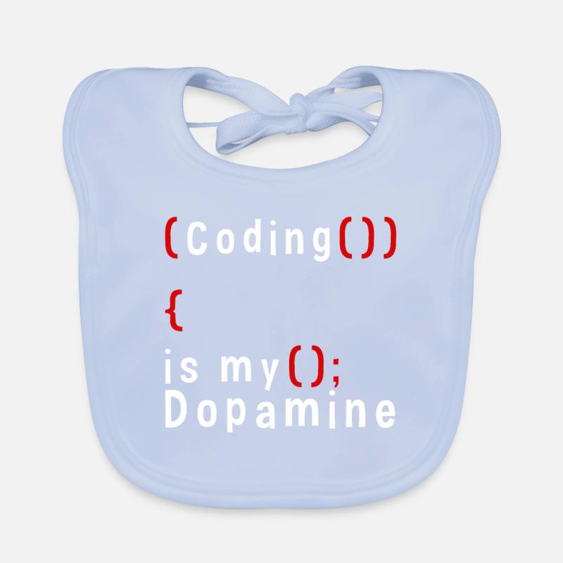 Lustige Codierung Ist Mein Dopamin -Coder Baby Bio-Lätzchen