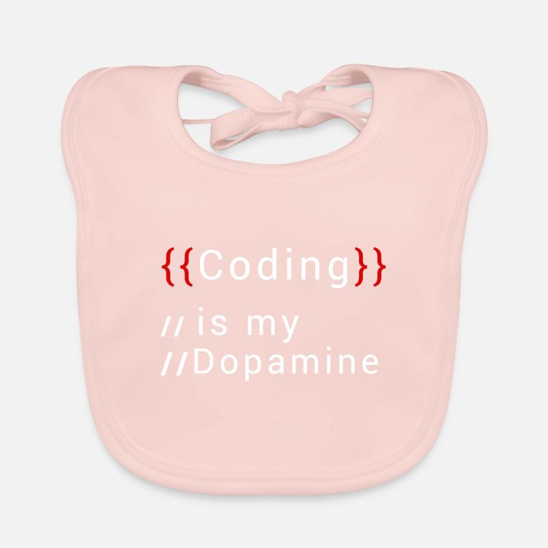 Lustige Codierung Ist Mein Dopamin -Coder Baby Bio-Lätzchen