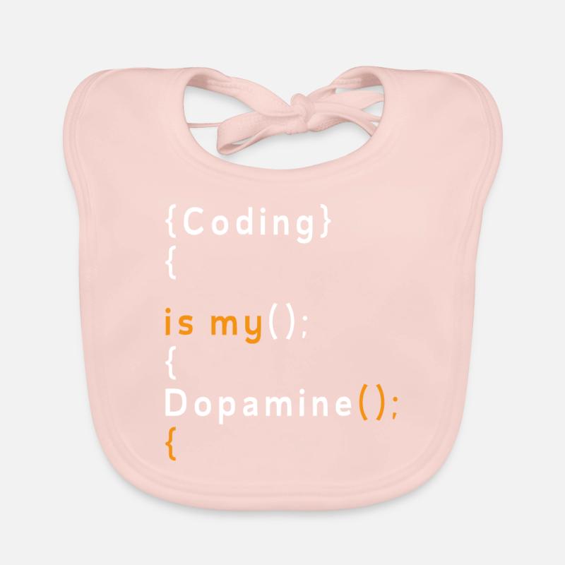 Lustige Codierung Ist Mein Dopamin -Coder Baby Bio-Lätzchen