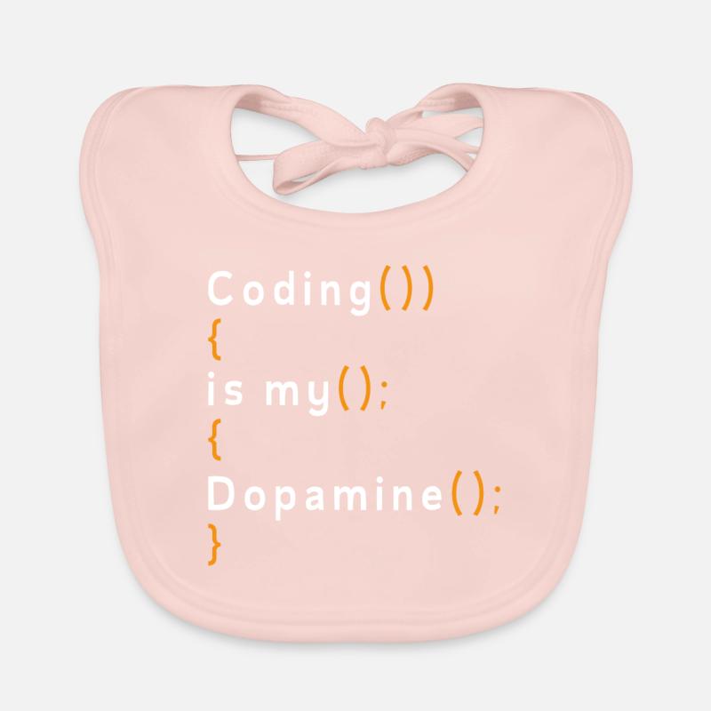 Lustige Codierung Ist Mein Dopamin -Coder Baby Bio-Lätzchen
