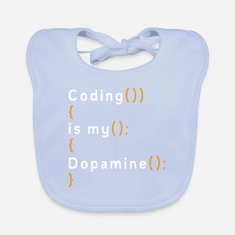 Lustige Codierung Ist Mein Dopamin -Coder Baby Bio-Lätzchen