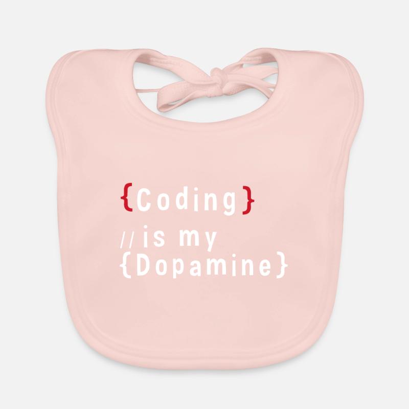 Lustige Codierung Ist Mein Dopamin -Coder Baby Bio-Lätzchen