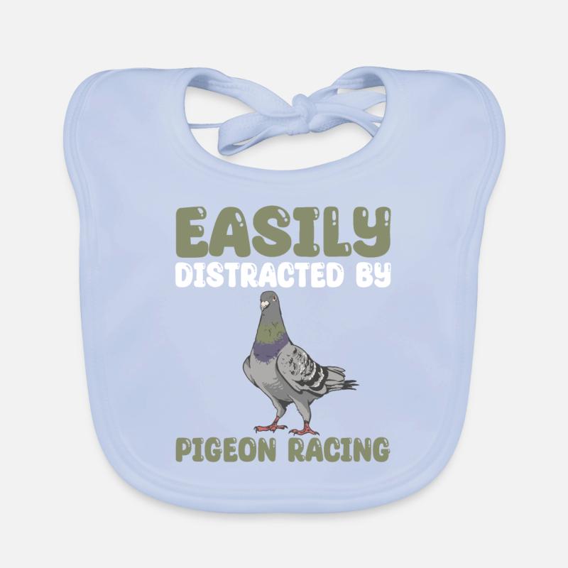 cadeau de course de pigeon Bavoir bio Bébé