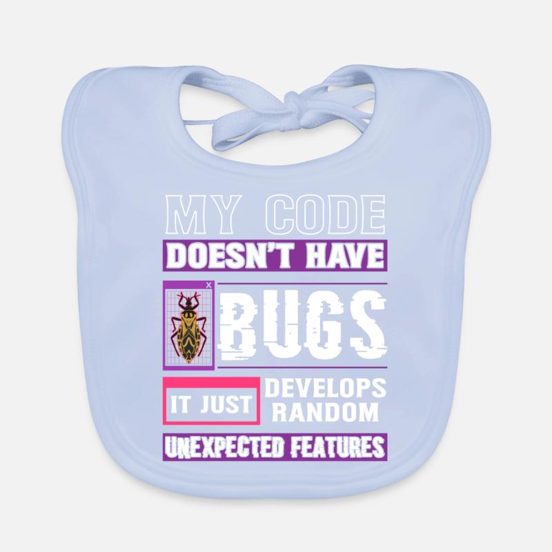 Développeur Mon code n’a pas de bugs Codage amusant Bavoir bio Bébé