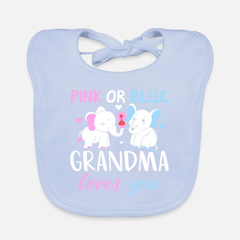 Rosa Oder Blaue Oma Liebt Dich Vater Geschlecht Baby Bio-Lätzchen